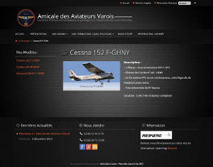 Exemple de page Cesna 152 F-GHNY du site www.aeroclubcuers.fr - screenshot 2